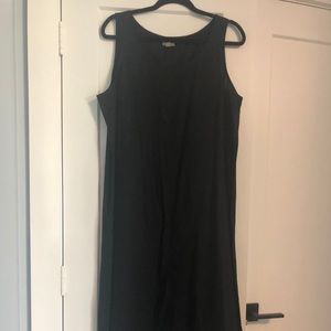 J Jill black linen ankle dress